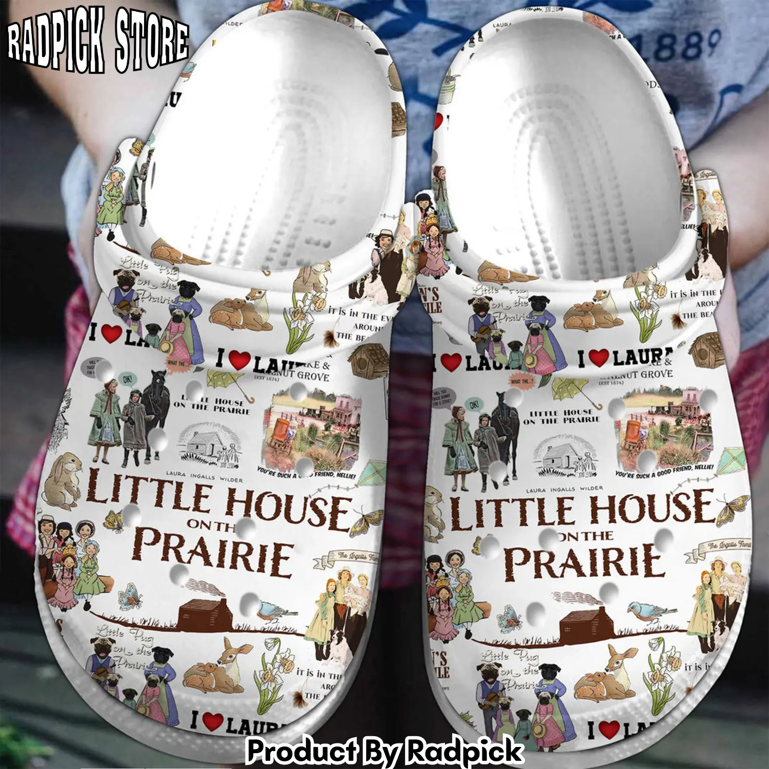 Radpick premium little house on the prairie tv series clogs shoes comfortable for men women rp6522253